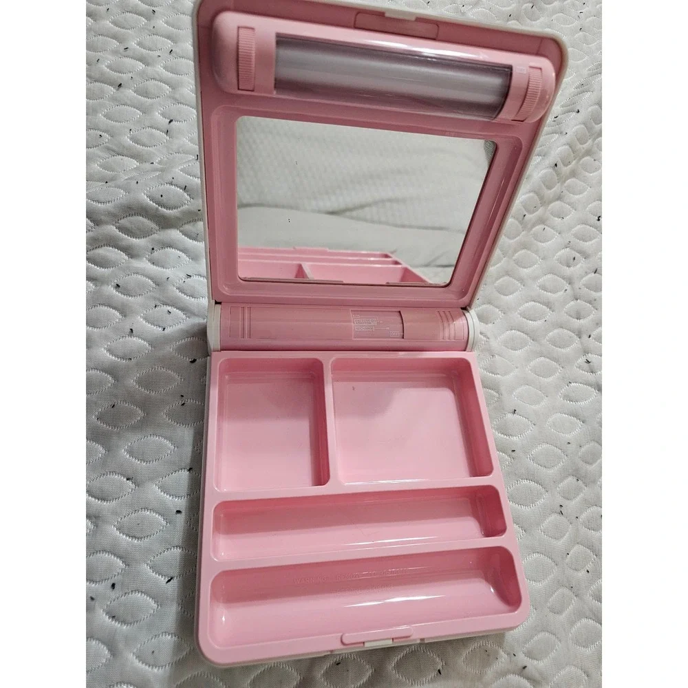 VINTAGE RARE CANDIES CORDLESS TRAVEL MIRROR WITH ORGANIZER y2k  tested works